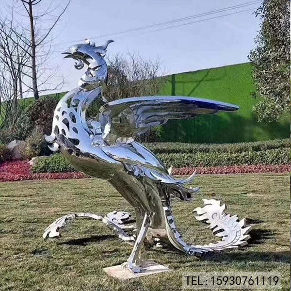 凤凰不锈钢动物雕塑定制厂家