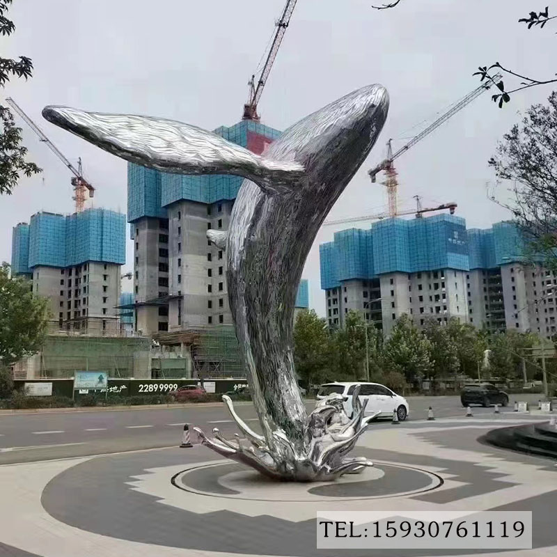不锈钢动物海豚雕塑定制厂家