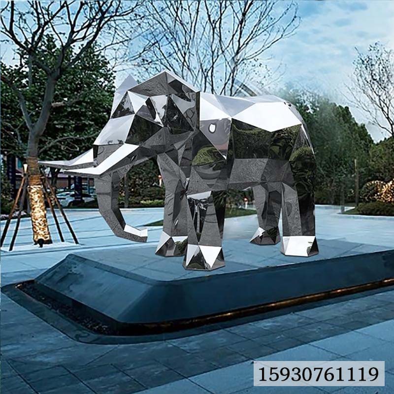不锈钢大象动物雕塑定制厂家