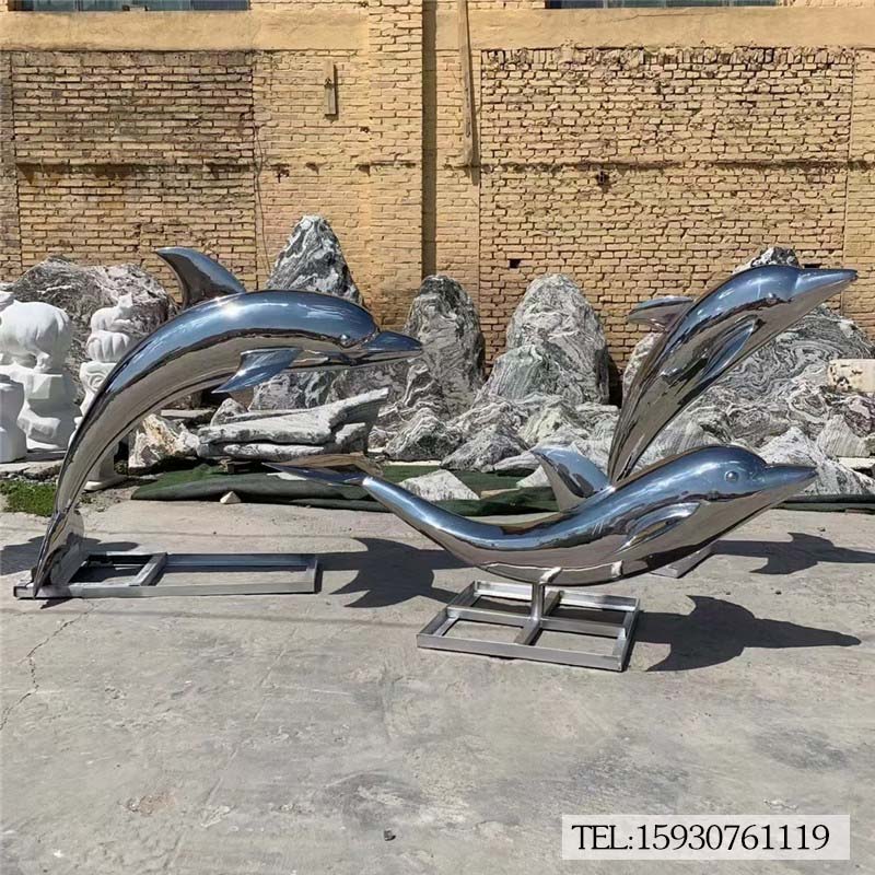 不锈钢海豚雕塑定制厂家