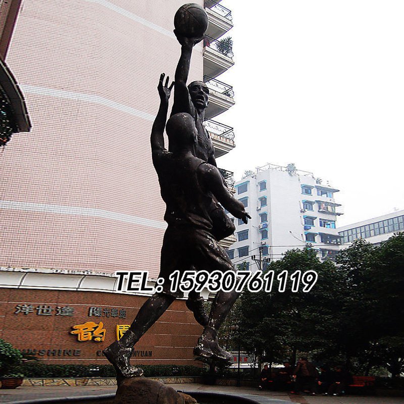 城市雕塑运动主题雕塑篮球雕塑不锈钢人物雕塑定做校园景观雕塑