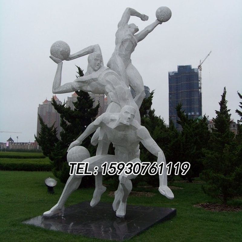 打篮球人物雕塑不锈钢运动员广场公园学校园雕塑