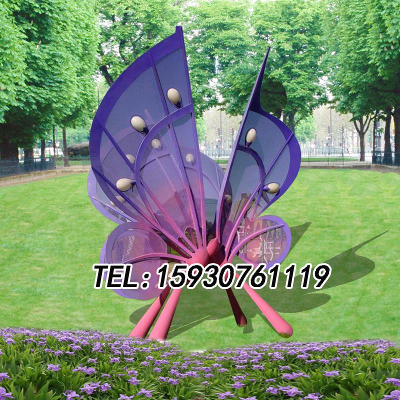 大型户外公园广场园林城市标志性不锈钢装饰雕塑抽象蝴蝶雕塑