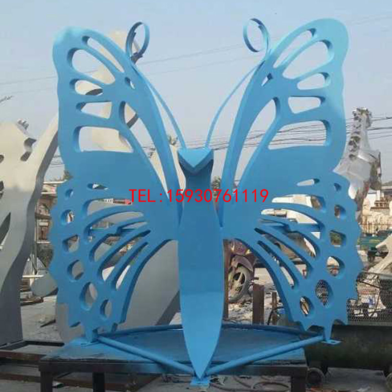 不锈钢景观雕塑广场动物蝴蝶雕塑园林艺术品定制