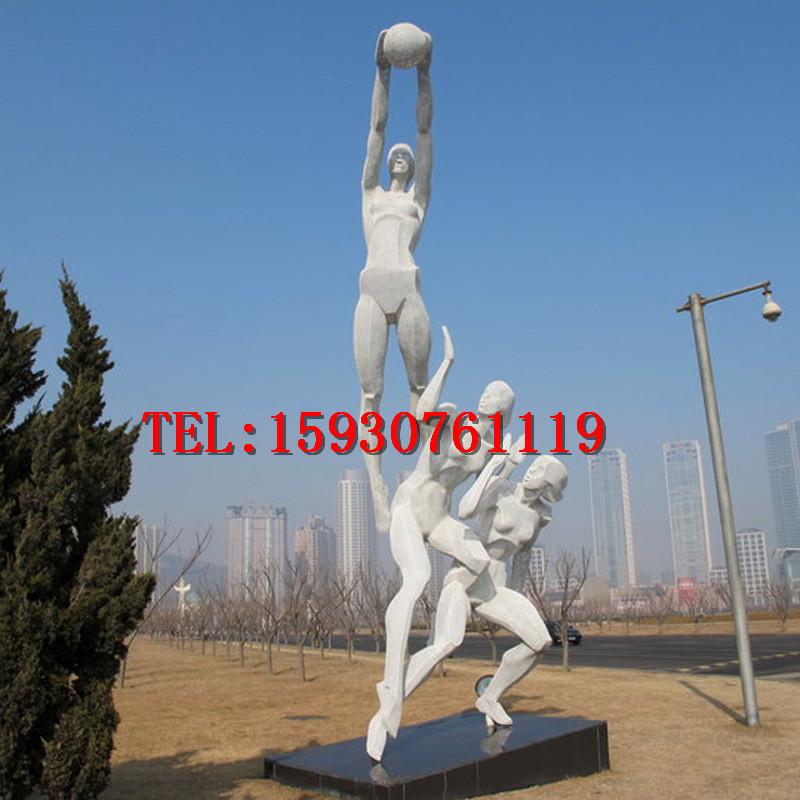 体育运动篮球比赛雕塑不锈钢人物雕像校园体育广场园林雕塑