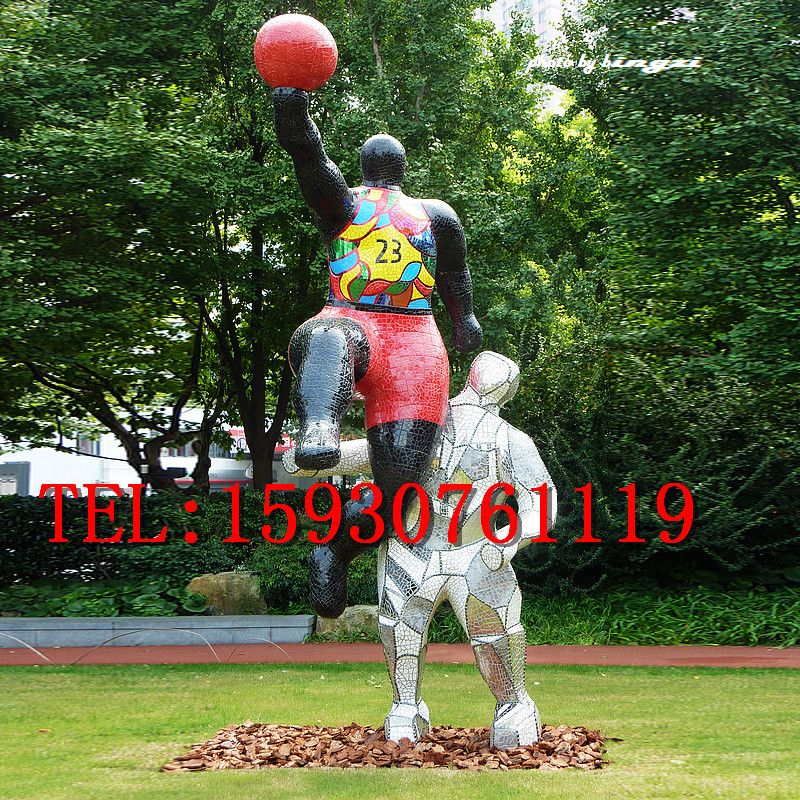 校园运动人物打篮球雕塑摆件厂家
