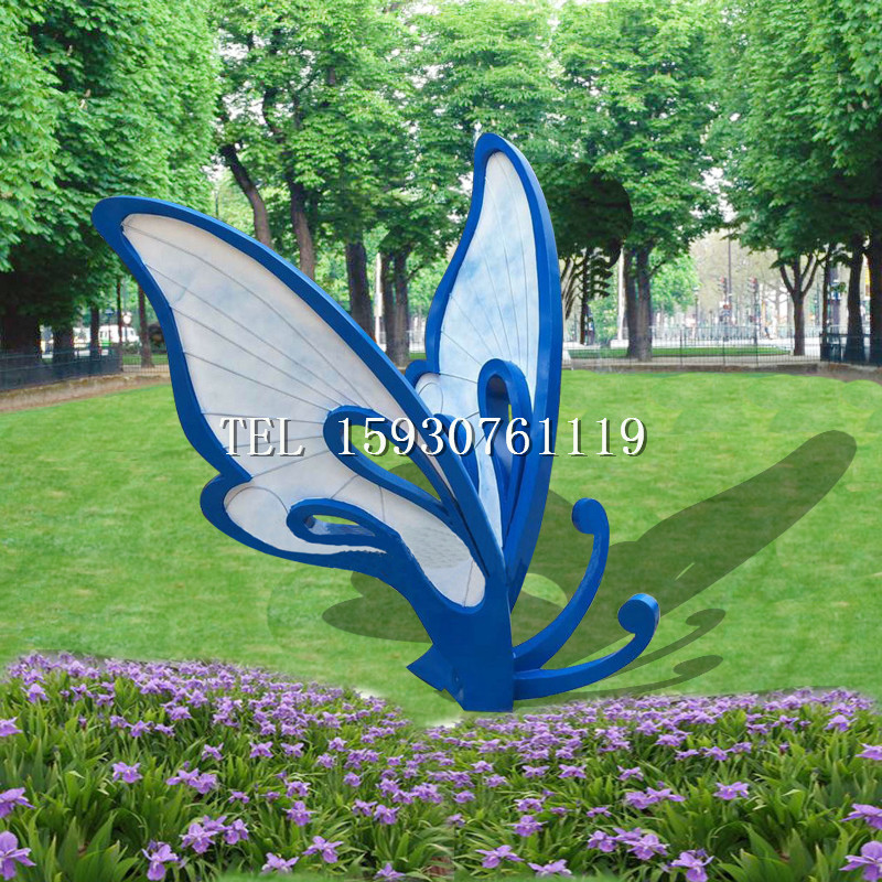 不锈钢景观造景蝴蝶雕塑公园摆件