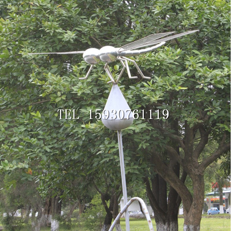 不锈钢蜻蜓城市广场草坪公园摆件