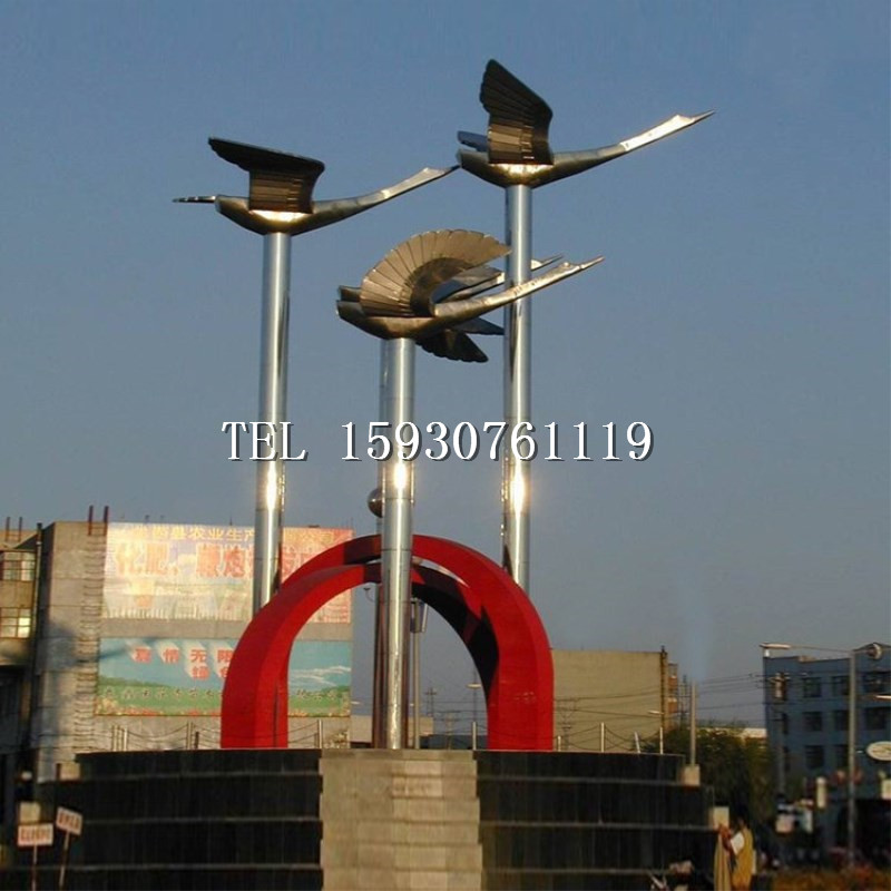 不锈钢大型城市景观雕塑燕子雕塑摆件