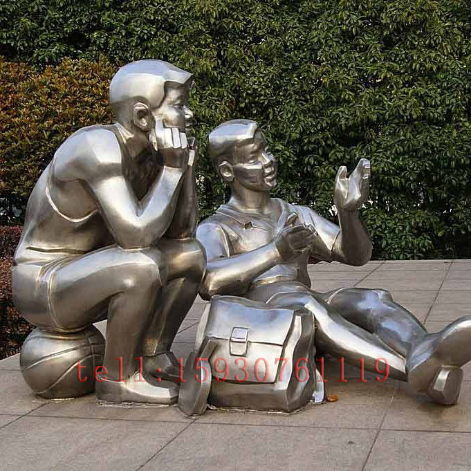 不锈钢公园人物雕塑 支持定制
